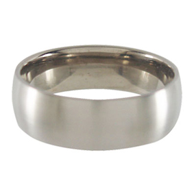 Titanium Wedding Ring Half-round Brushed 7mm wide